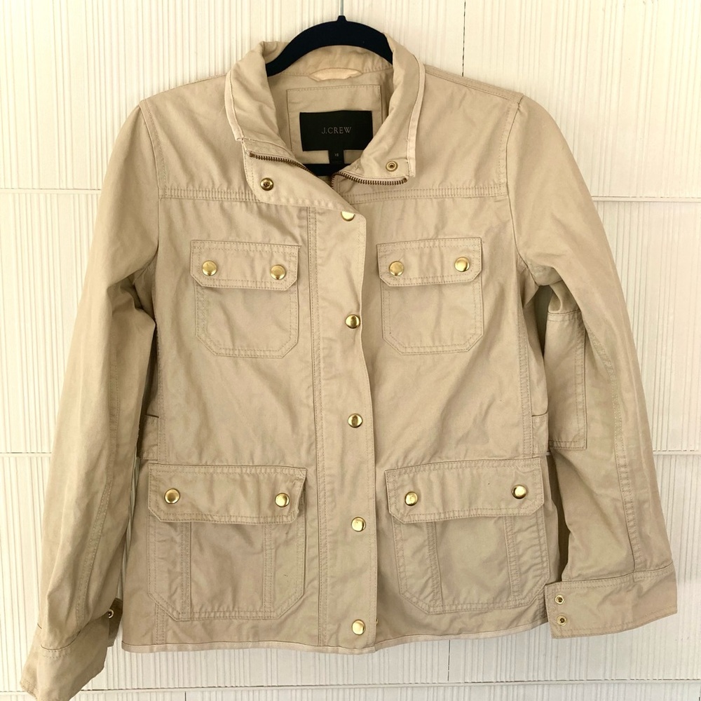 J. Crew Women's Tan Canvas Utility Jacket